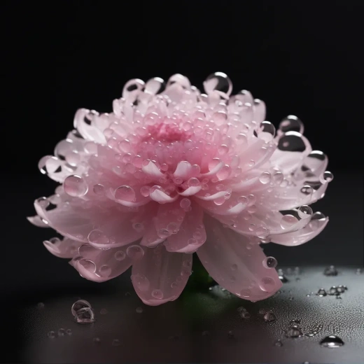 3D立體水粉色花朵，IW 1.5，AR 1:1，V 5.0