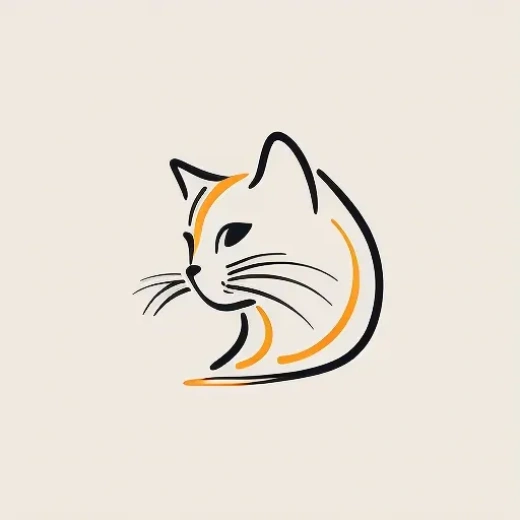 簡約貓形矢量圖形Logo設計