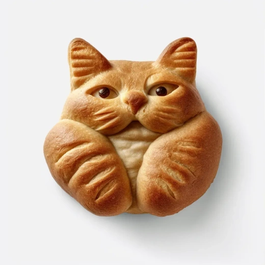 猫形面包细节丰富的高清摄影作品