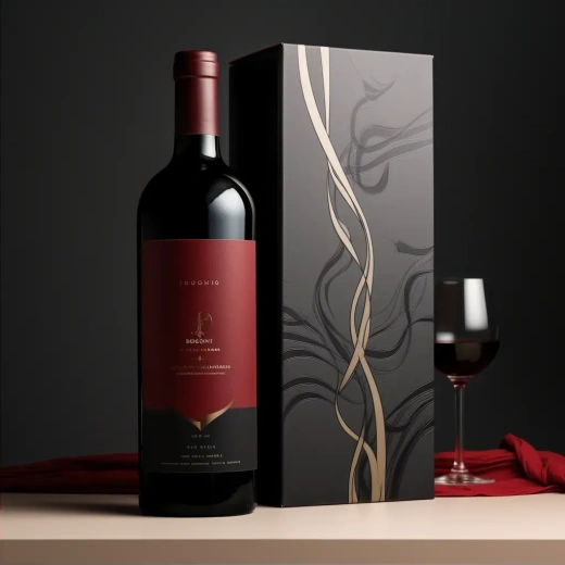 红色葡萄酒瓶与盒包装设计——AR1:1风格原生态——V5.2