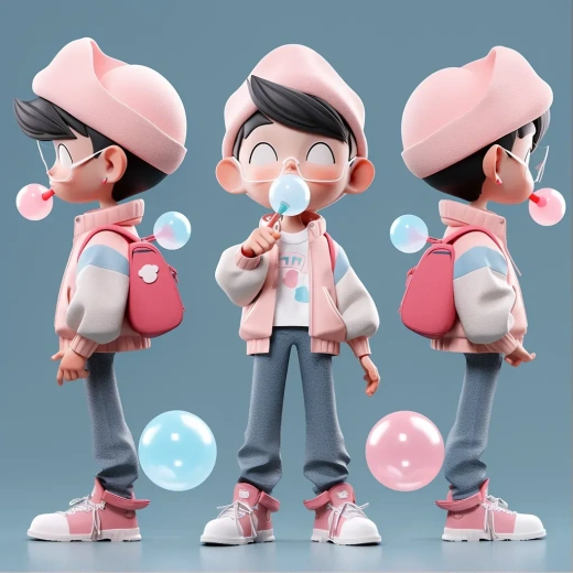 卡通风格：C4D与Blender打造IP形象——中国男孩的Bubble Mart时尚潮流
