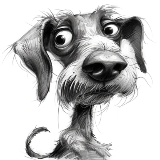 狗狗的情緒表達插畫合集-黑白風格表現犬的情緒 - 第8376期