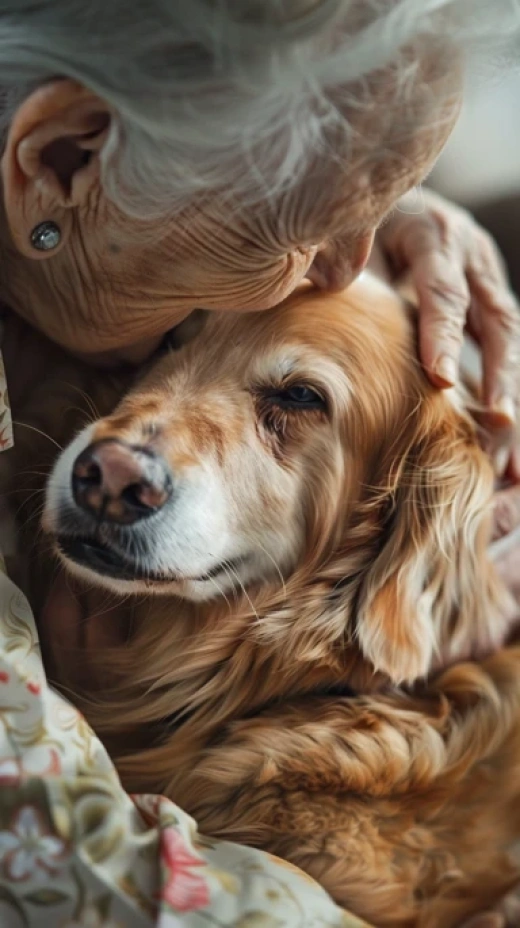 忠誠陪伴-老年患者與金毛犬的溫馨時刻 - 第3540期