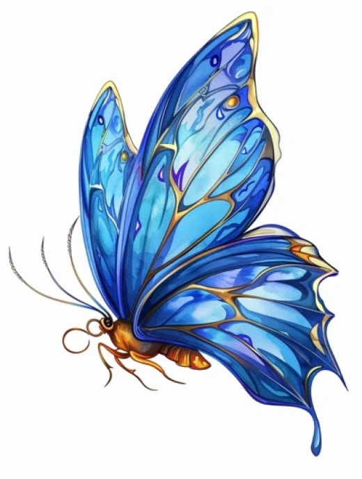 水彩蝴蝶插畫集合-多樣風格的水彩蝴蝶藝術作品 - 第0758期