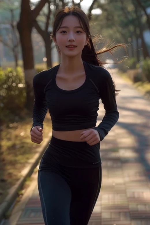 清晨晨跑-日本女孩在公園晨跑的場(chǎng)景 - 第4862期