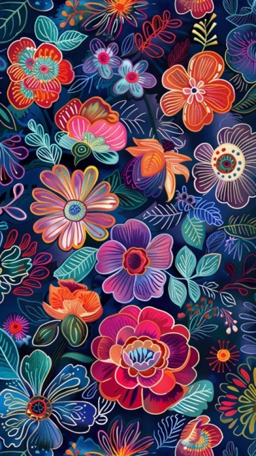 絢麗多彩的刺繡圖案設計-William Morris風格的花卉刺繡藝術 - 第1620期