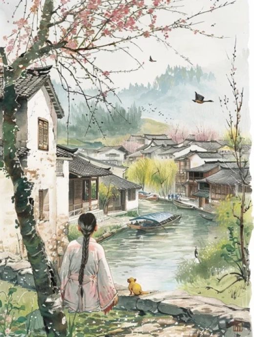 古風水墨風景畫集合-中國傳統園林、江南水鄉、北京雨景 - 第9275期
