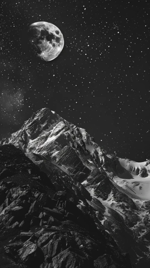 夜空中的新月-清新美學下的月亮與星星 - 第1489期