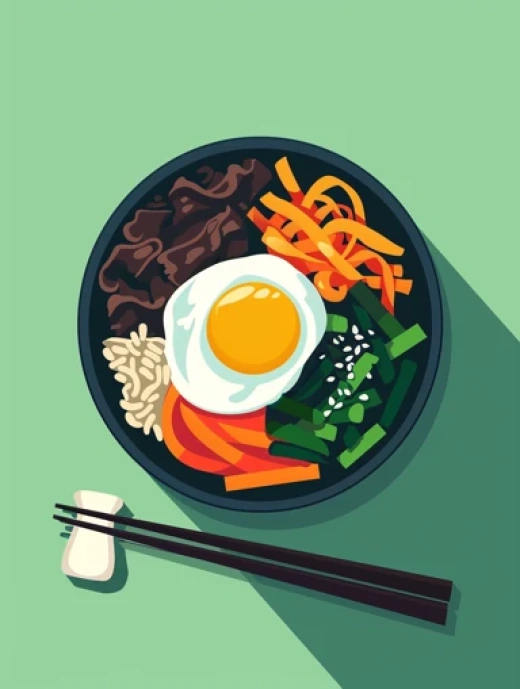 亞洲美食插畫(huà)集-包含拉面、泡菜拌飯等美食插畫(huà) - 第0596期