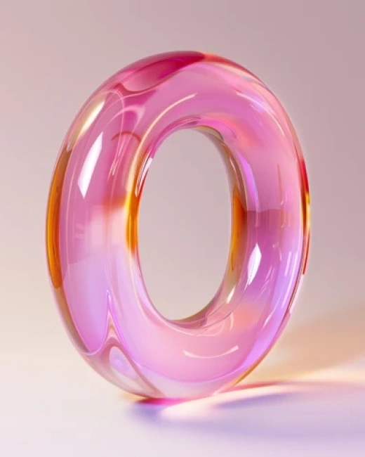 3D光影魅力-玻璃質感數字、發光字體和流光溢彩 - 第5781期