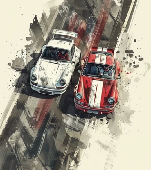 Porsche賽車速度感設計-極簡主義風格的速度感設計 - 第7316期