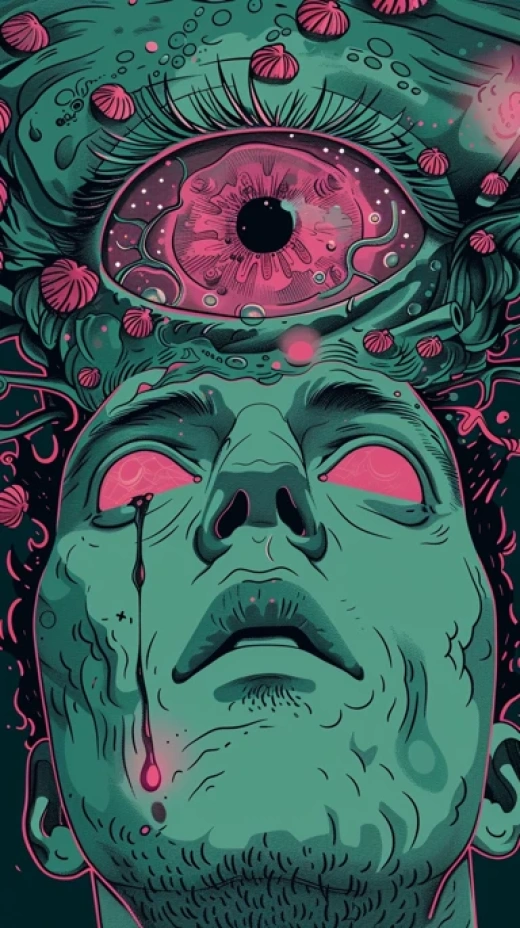 幻覺異色光影-抽象視覺錯覺與太空朋克風格插畫集合 - 第3849期