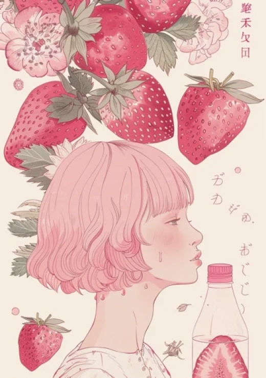 草莓主題的塔羅牌卡片設計與動漫風格的壁紙集合 - 第2987期