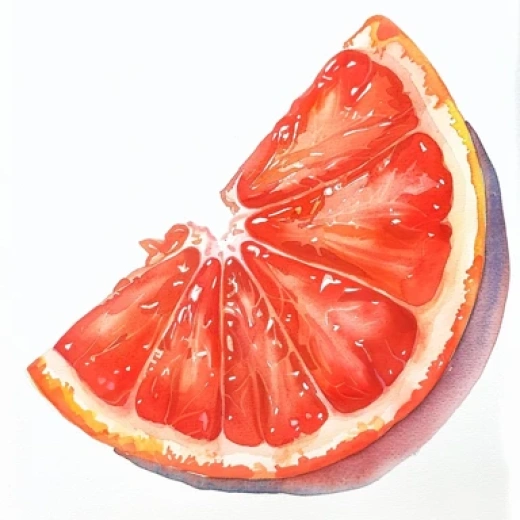 水果插畫集合-包括柚子、芒果、葡萄柚、檸檬和橙子的水彩插畫 - 第9573期