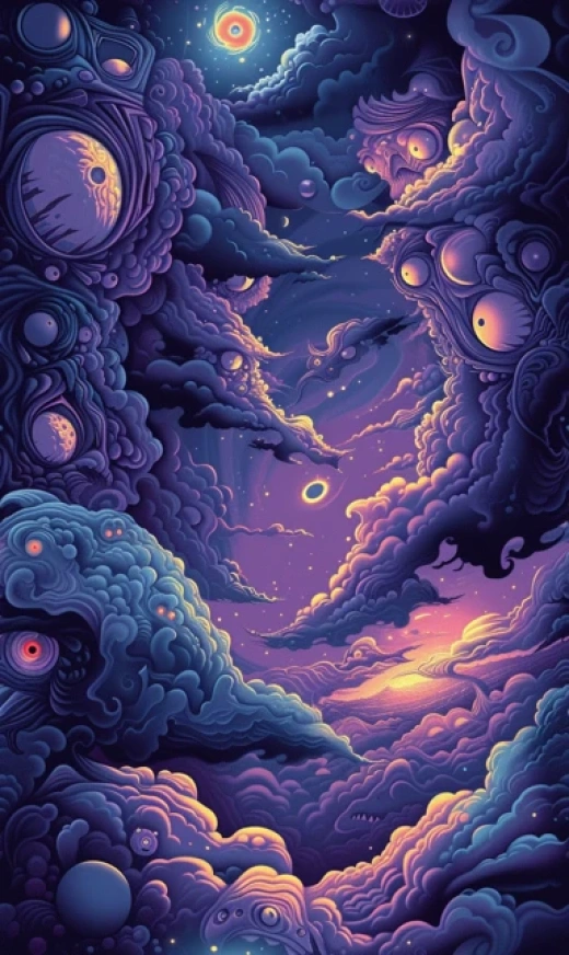 夢幻電子草原-迷幻動漫風格畫作集合 - 第2307期