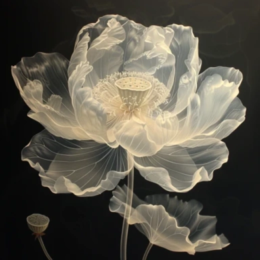 抽象花卉油畫-浪漫主題的藝術作品 - 第8237期