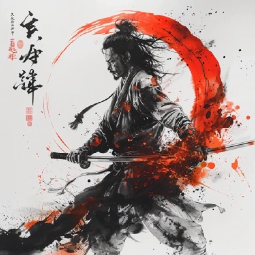 古代武士電影海報(bào)手繪集合-描繪日本武士、狼和武俠角色 - 第4130期