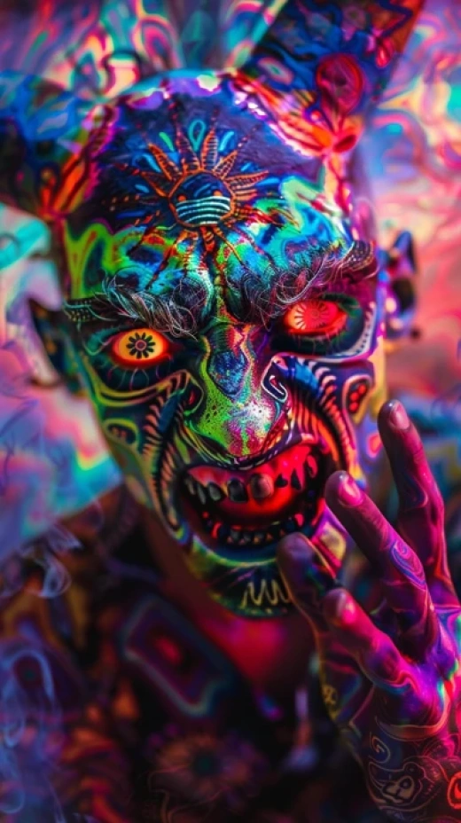 幻覺怪獸之夜-熒光色彩的奇幻怪物畫作集合 - 第2408期