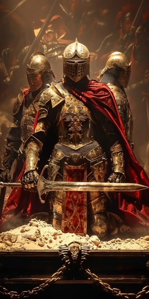 古代戰士藝術畫集-描繪中世紀騎士和羅馬戰士的戰爭場面 - 第2761期