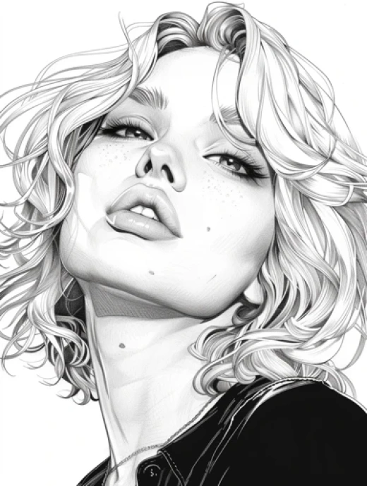 線描美女頭像插畫集合-清晰純凈的線條勾勒出優美的女性形象 - 第1934期