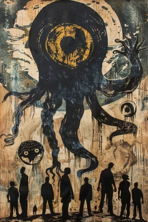 異想天開(kāi)繪畫(huà)作品集合-夜夢(mèng)噩夢(mèng)、黑色觸手、幻想之旅 - 第0238期