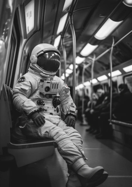 未來科技風格圖像集合-包括太空人、地鐵列車和賽博朋克風格圖片 - 第9268期