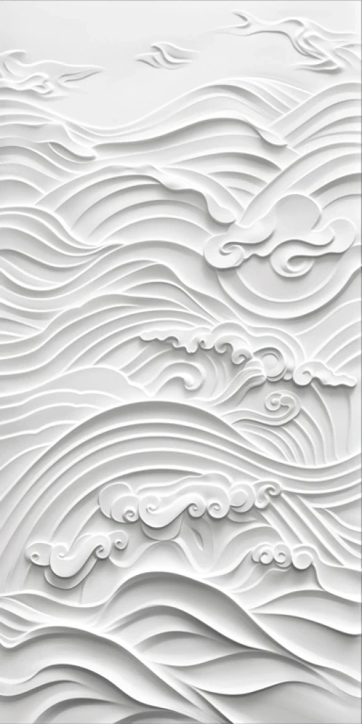 抽象白色地形線條 - 第5260期