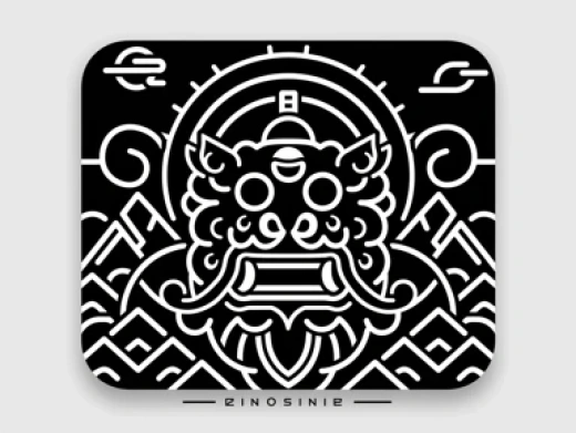 簡約黑白圖形藝術集-神秘的Mayan藝術和抽象自然元素 - 第0294期