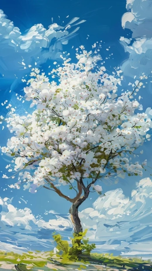 夢幻花卉繪畫集合-櫻花、梅花、梨花等花卉繪畫 - 第2071期