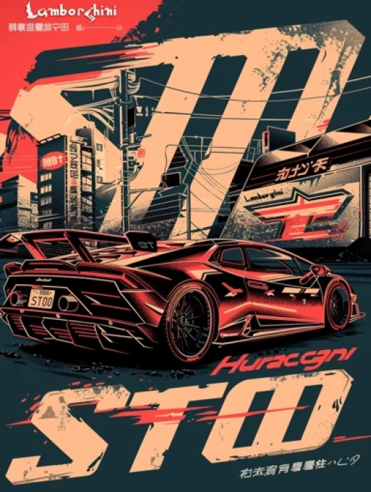 賽車(chē)主題插圖-展示70年代日本街頭賽車(chē)文化與風(fēng)格 - 第1638期