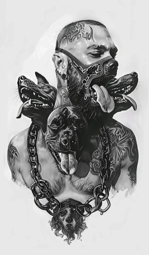 時尚抽象狗頭T恤設(shè)計集合-多樣化黑白插畫藝術(shù)作品 - 第1326期