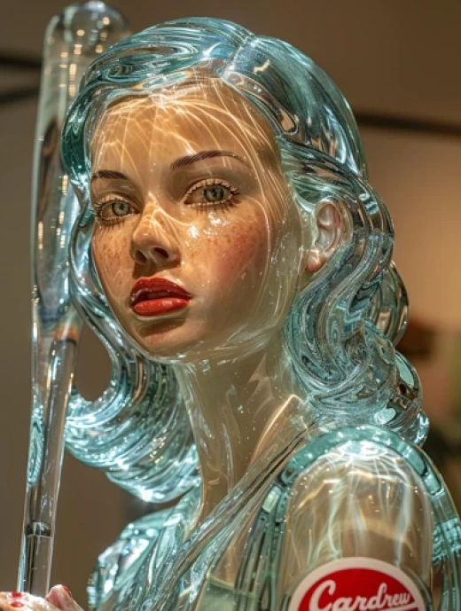 現代藝術雕塑圖片集合-橡膠制造的夢露、水晶美女等現代藝術品 - 第7163期