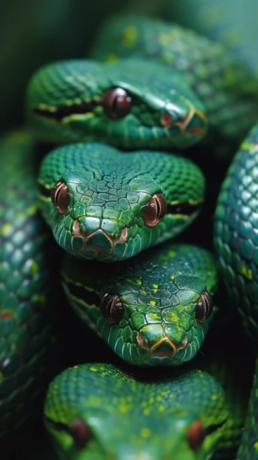 斯里兰卡绿坑蝰蛇摄影作品集 - 第3152期