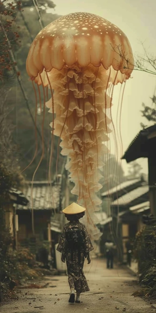 神秘水下世界-珍珠母貝引導(dǎo)水母的壯觀場(chǎng)景 - 第3814期