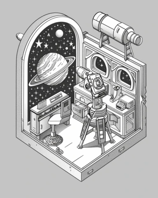 奇幻建筑線描集合-幻想城堡、未來城市、小行星與仙境玩具店 - 第8470期