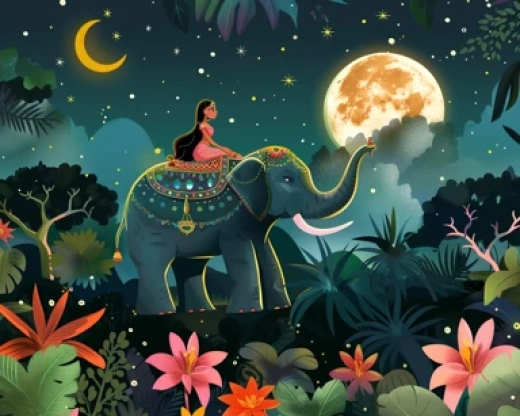 夢幻童話插畫集合-兒童夜晚故事場景和想象力豐富的太空冒險 - 第6250期