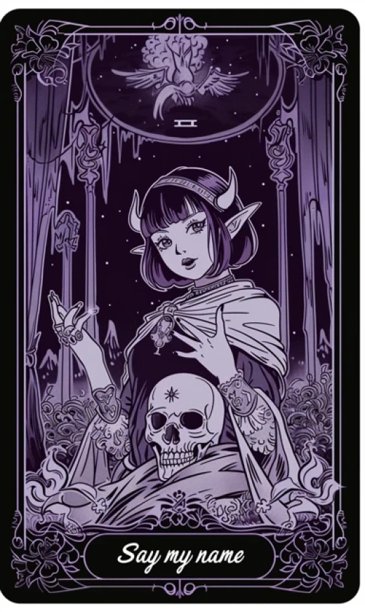 惡魔主題塔羅卡牌設計-黑紅銀煙霧的神秘卡牌集合 - 第5687期