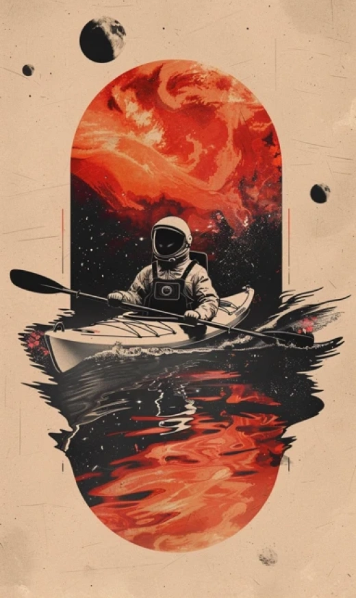 太空探險系列插畫-探索宇宙的寬廣和無垠 - 第3506期