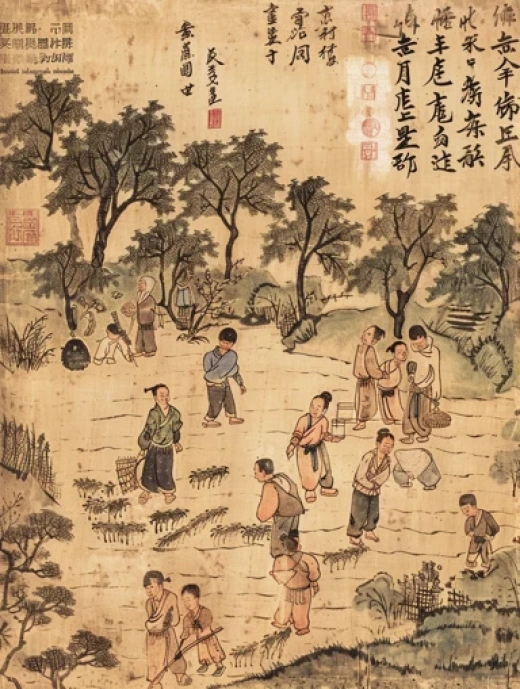 中國風畫作集錦-夢幻山水、古村落、田園耕作 - 第3081期