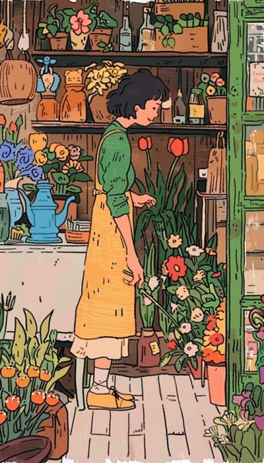 吉卜力風格插畫集合-溫馨咖啡館、精致烘焙坊等場景 - 第8416期