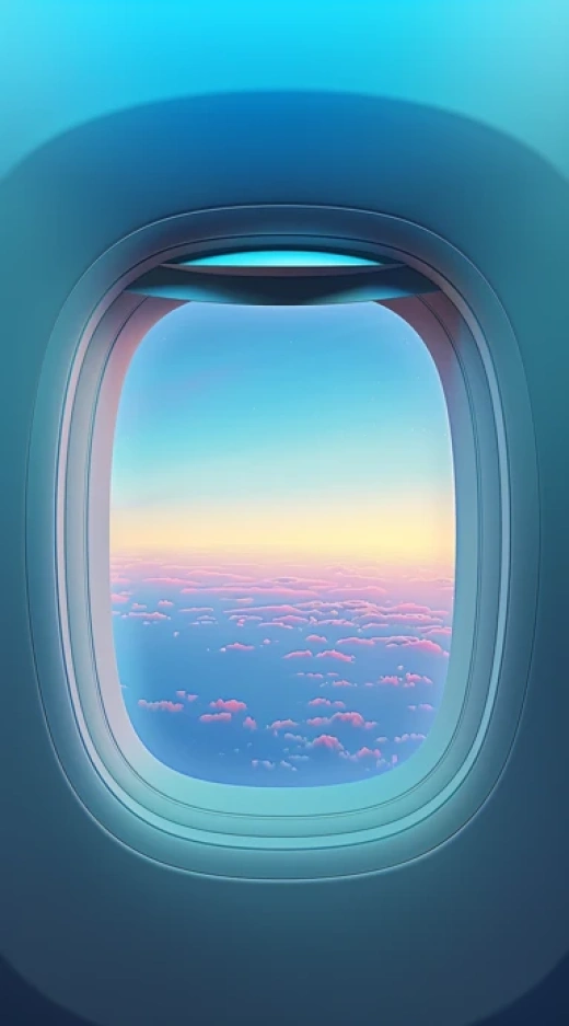 飛機窗外景象圖片集合-現實飛機窗景觀與海洋景象 - 第6582期