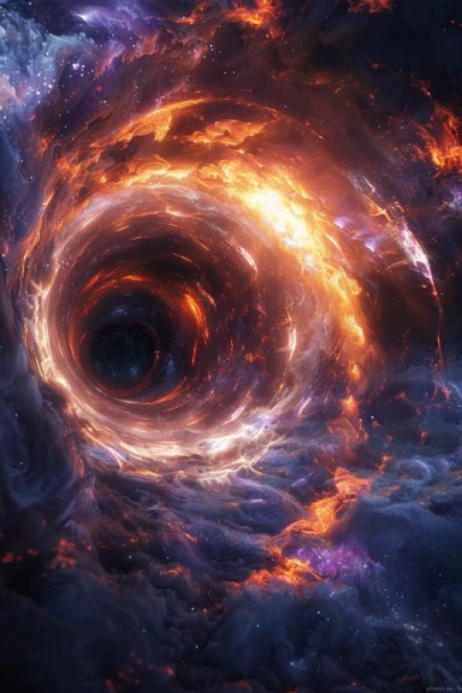 紫青色黑洞空間奇幻畫集-超大尺度外星異象、真實銀河亞空間門 - 第7906期