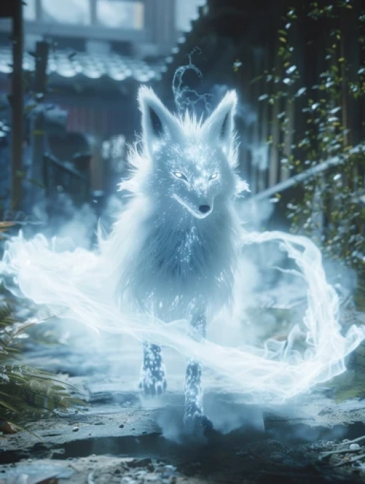 神話動物插畫集-神秘九尾狐與神獸白狼3D形象 - 第6749期