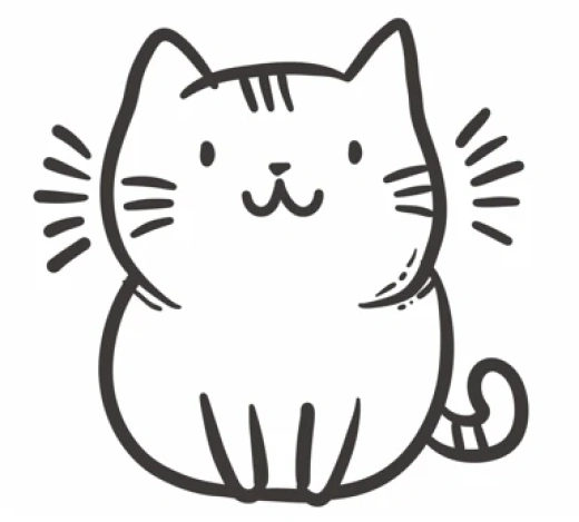 可愛卡通貓頭像集合-簡潔線條描繪多種表情和姿勢 - 第0928期