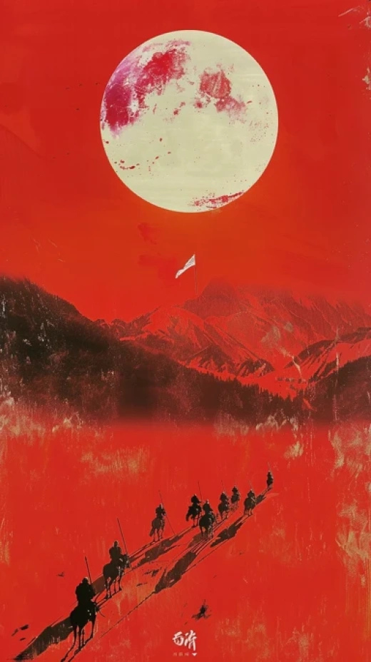 戰(zhàn)爭(zhēng)學(xué)習(xí)壁畫-東方風(fēng)格歷史插畫和濃烈色彩 - 第9721期
