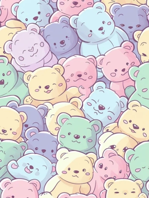 可爱卡通动物图案集合-熊猫、兔子、泰迪熊等多样卡通形象 - 第0723期