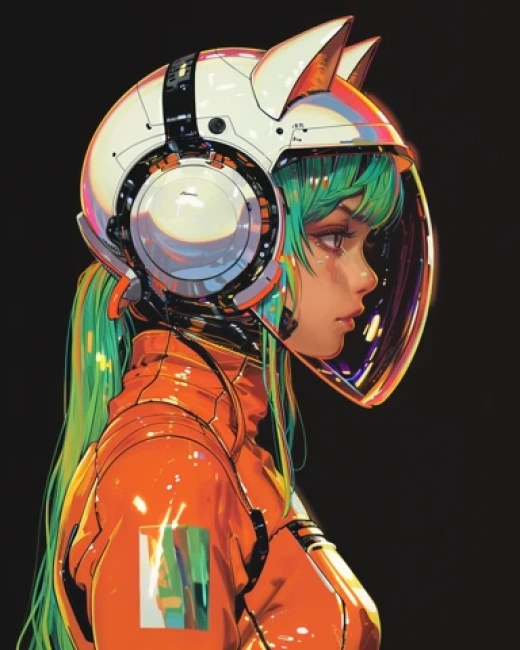 赛博朋克女性形象画集-描绘未来科技与叛逆融合的女性形象 - 第8241期