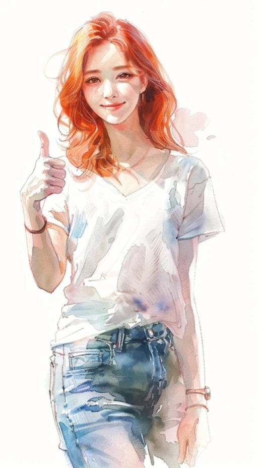 美麗女孩水彩插畫集合-展現女孩幸福、輕松、信任世界的畫作 - 第1302期