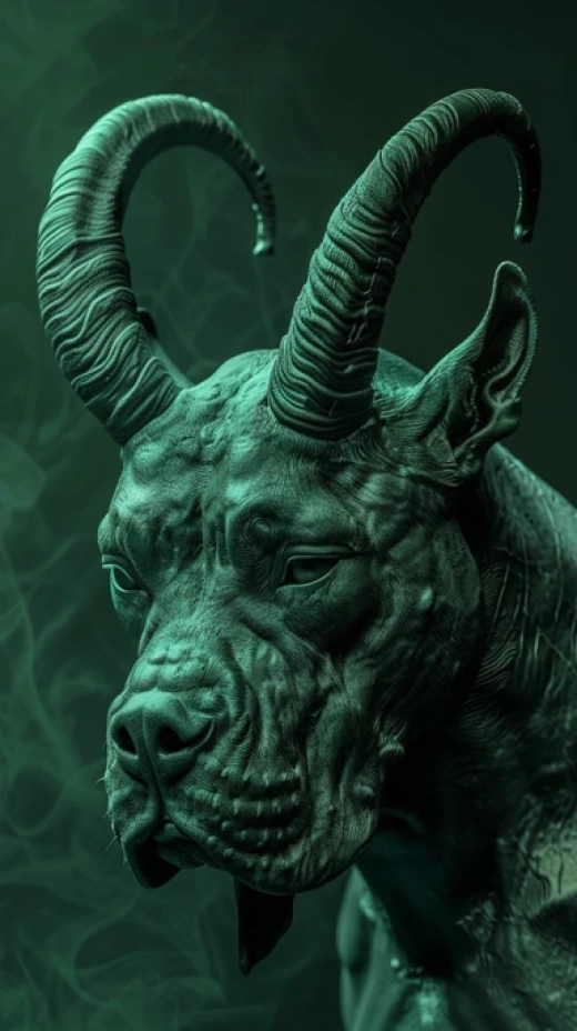 黑白恐怖惡魔頭像-擁有長舌頭和角的惡魔頭像合集 - 第3172期