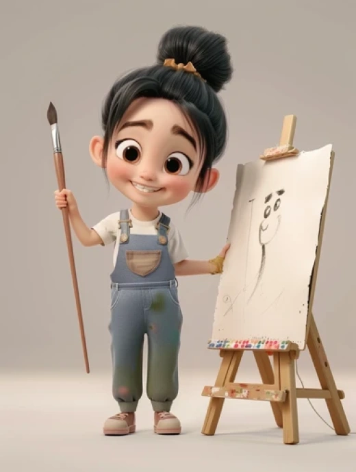 可愛卡通小女孩3D形象集合 - 第5047期